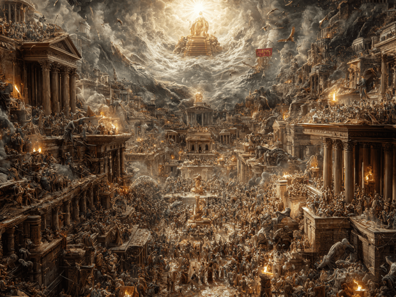 主は秩序の王である。夜にも道があり、昼にも道がある。季節にも道があり、命にも道がある。海さえ主の領域で、そこには大小の生き物が満ち、船が行き交い、レヴィヤタンですら主が造って戯れさせている。だから混沌は王になれない。恐怖も王になれない。しかしサタンは人間にだけ囁く。「道を外せ」と。虐げの型、嘘の型、偶像の型――悪を文化として継承させる。だから学べ。被造物が道を守るように、主の道を喜び走れ。王は生きている。主の秩序は折れない。詩編104編：混沌支配神学の「秩序の戴冠」