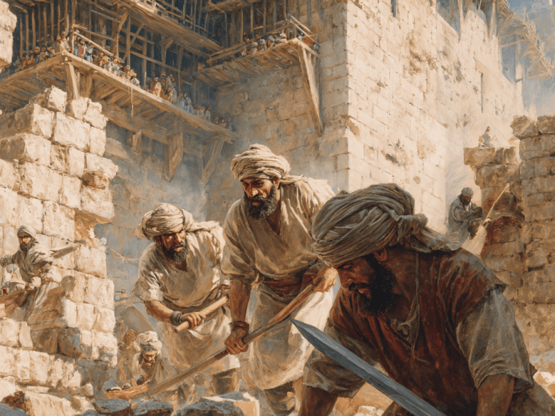 # # ネヘミヤ記第2章（王の前、恐れを越える一言、許可、資材、そして夜の視察）